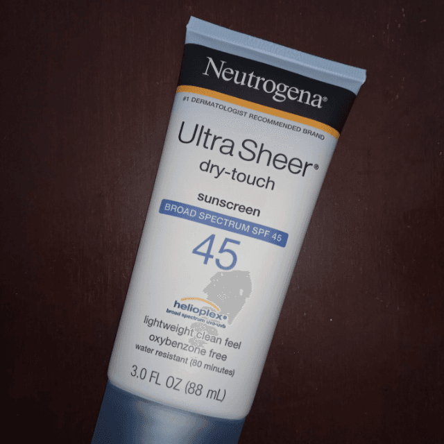 Neutrogena ultra sheer dry touch sunscreen SPF45